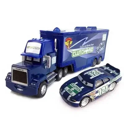 Pixar Cars Lightning McQueen Mack Uncle Truck Black Storm Jackson Cruz Set Metal Diecast Model Toy Kids Christmas Gift