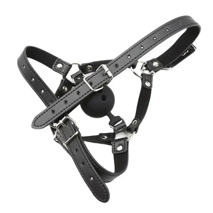 Couples Cosplay Open Mouth Gag BDSM Bondage Restraints Breathable Ring Harness Strap Fetish Silicone Gag Ball Sex Toys For Women