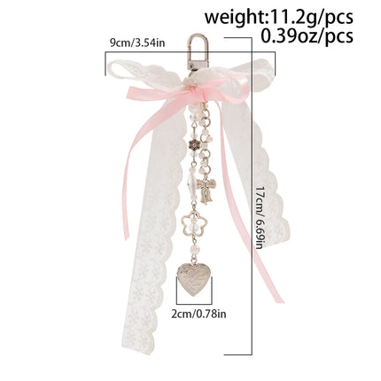 Y2K Phone Charm Bow Heart Star Keychain Pendant Kawaii Key Chain Bag Phone Chain Cute Accessory For Girls Women Jewelry