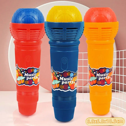Fake Simulated Plaything Echo Microphone Simulated Microphone ABS Mic Voice Changer Toy Portable Retro Microphone Toy