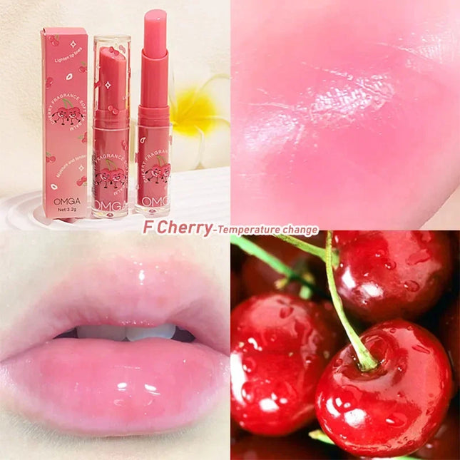 Fruity Color Changing Lip Balm Natural Temperature Change Coloured Lipstick Long Lasting Moisturizing Makeup Cosmetics for Women