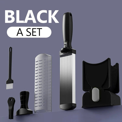 Meat Slicer Thickness Adjustable 2 or 4 mm Stainless Steel Manual Meat Cutter Cleaver Kitchen Knife Jerky Slicer Suit