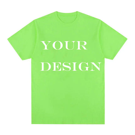 Unisex Cotton Tshirt Customized Printed Fashion T Shirt Harajuku Top DIY Your Like Photo or Logo T-shirt Fashion Custom Top