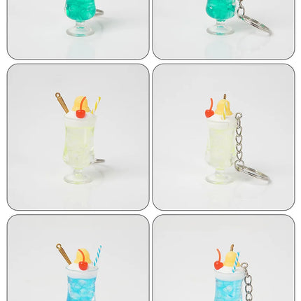 New Simulation Ice Cream Cup Model Key Chain Pendant Cute Ice Dream Cup Pendant Key Ring Party Gift Jewelry