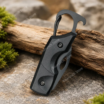Portable Folding Keychain Knife, Bottle Opener, Stainless Steel. Outdoor EDC Pocket Knife. Multi-functional Camping Knife.