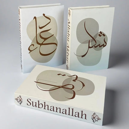 3Pcs/Set Luxury Fake Book Storage Box Fashion Decorative Books Design Coffee Table Bedroom Shelf Islam Home Decor New York Paris