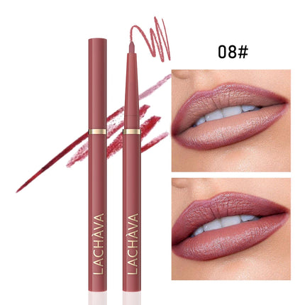 Long-lasting Waterproof Matte Nude Lip Liner - High Pigmentation, Retractable, Smooth Application, Natural Look