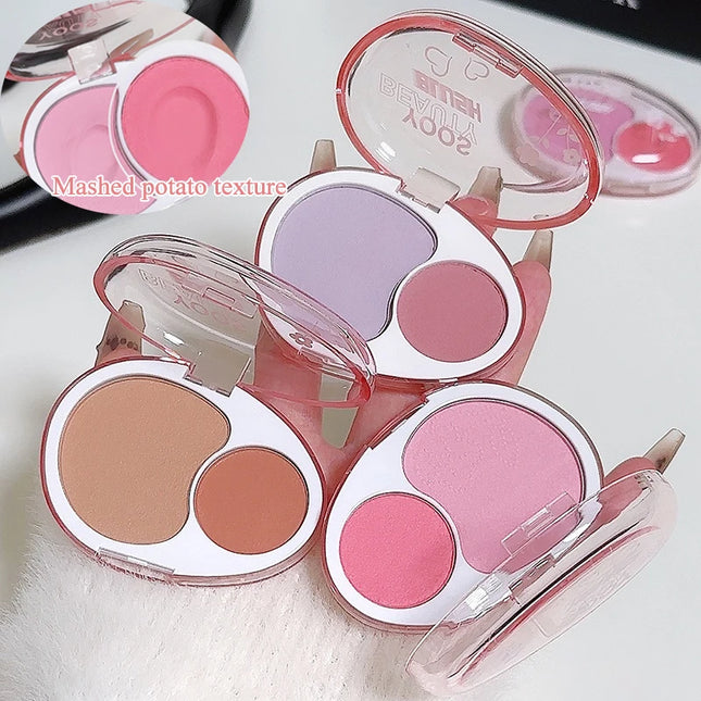 Blush Powder Palette Natural Matte Brighten  Potato Mud Milk Peach Pink Purple Apricot Rubores Rouge Korean Dupes Blusher Makeup