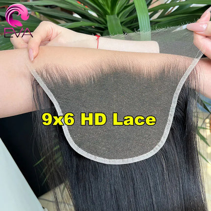 Eva Hair 9x6 HD Lace Closure 13x6 13x4 HD Frontal Only Straight & Body Wave Human Hair 5x5 6x6 7x7 Closure HD Lace Melt Skins
