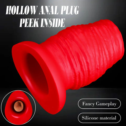 NEW Hollow Anal Plug Soft Silicone Huge Fisting Butt Plugs Anus Dilator Enema Vaginal Speculum Prostate Massag  Adult Sex Toys