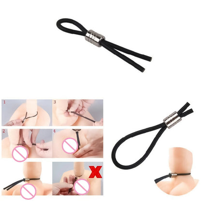 Cocking Ring Silicone Lasso Keeper Male Prolong Enhancer Delay Sex Product For Couples Increases Stamina And Extra Support