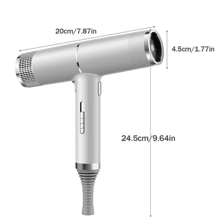 2025 Professional High-Power Ionic Portable Hair Dryer Blue Light Fast Drying New Concept for Hotels Metal Material Hot Sale