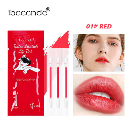 New Cotton Swab Lip Gloss Tattoo Lipstick Velvety Waterproof Matte Lip Gloss Portable Lip gloss Women Use Of Vacation Tourism