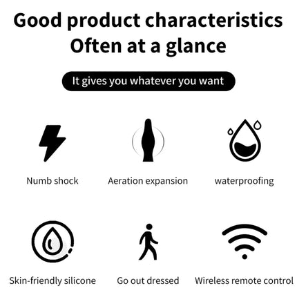 10-frequency Vibration Prostate Bead Inflation Huge Anal Plug Electric Orgasm Masturbation Massager Sex Product Butt Plug SexToy