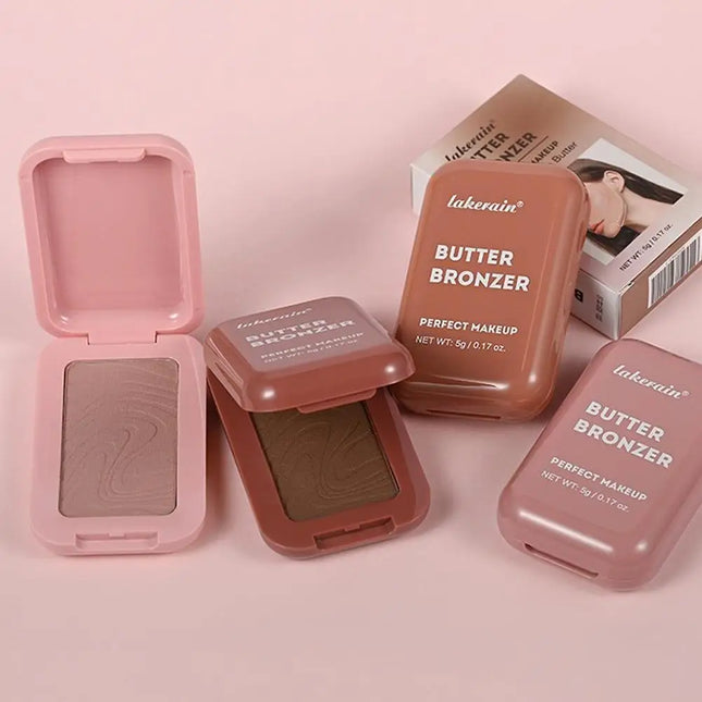 Butter Bronze Contouring Cream Shading Palette Silky Shimmer Powder Waterproof Monochrome Nude Matte Korean Face Cosmetics