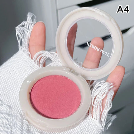 HERORANGE Monochrome Peach Face Blush Palette Mineral Pigment Cheek Blusher Powder Makeup Professional Contour Shadow Blusher
