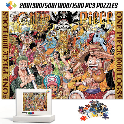 One Piece Jigsaw Puzzles 1000 Pieces for Adults Wooden Puzzle Brain Teaser Educational Toys Kids Fun Table Board Game Home Decor