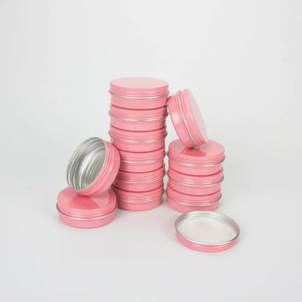 10/20/50/100 30g Gloss Pink Aluminum Jar 50g 100g Candy Storage Case 200g Aluminum Cans Travel Pot Hair Wax Box Makeup Cosmetic