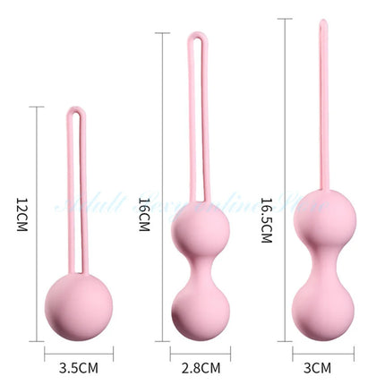 3Pcs/Set Kegel Ball Smart Ben Wa Geisha Balls Silicone Vaginal Chinese Egg For Woman Sex Toys