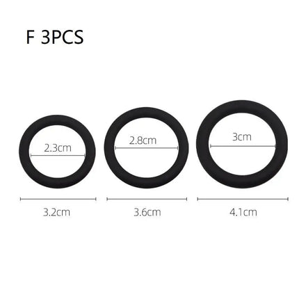 New 1/3/4/6/7/9Pcs Adjustable Silicone Penis Rings Set For Male Cockring Ejaculation Delay Sex Toy For Couples Adult Fun Options