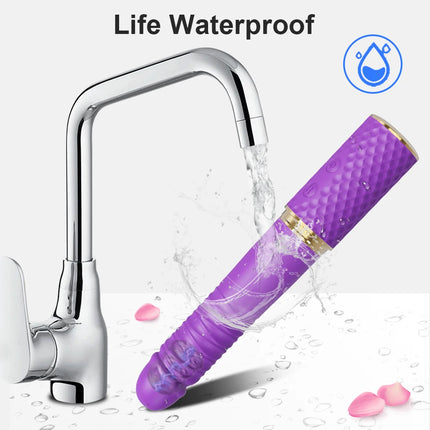 Beginner Automatic Telescopic Dildo Vibrator With Suction Cup G Spot Orgasm Massager Anal Plug Stimulator Sex Toy for Women 18+