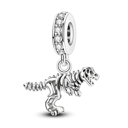 Hot Sale 925 Sterling Silver Sparkling Curled Dragon Charm Fits Bracelet Beautiful Jewelry Accessories Gifts