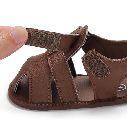 0-18M Baby Walking Sandals - Breathable Anti-Slip Soft Sole Shoes for Newborn Boys & Girls, Summer Infant First Walkers