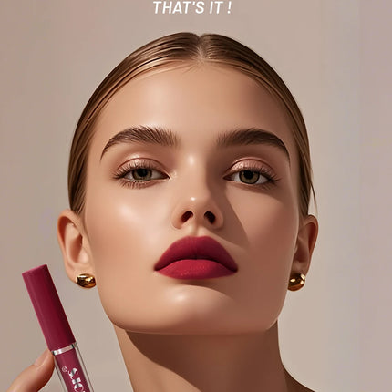Six-piece lip gloss set, waterproof, anti-fading, easy to apply, velvet matte lip gloss
