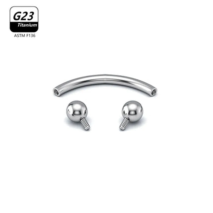 1/5/50pcs G23 Titanium ASTM-F136 Piercings Eyebrow  zircon Earring Internal thread Eyebrow Body Jewelry Wholesale