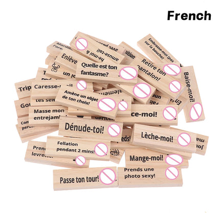 48Pcs Sex Block Tumbling Tower Stacking Games Game For Adults Sex Toys Valentine Wooden Block For Couples Erotica Party Block.
