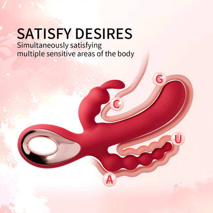 3-in-1 Dildo Rabbit Vibrator for Women G-Spot Orgasm Masturbator Anal Plug Clitoris Stimulator Female Masturbation Sex Toys 18+