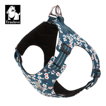 Truelove Pet Harness Floral Floral Doggy Harness Dog Vest Type Dog Walking Chain Small Medium Puppy Cat Printed Cotton TLH1912