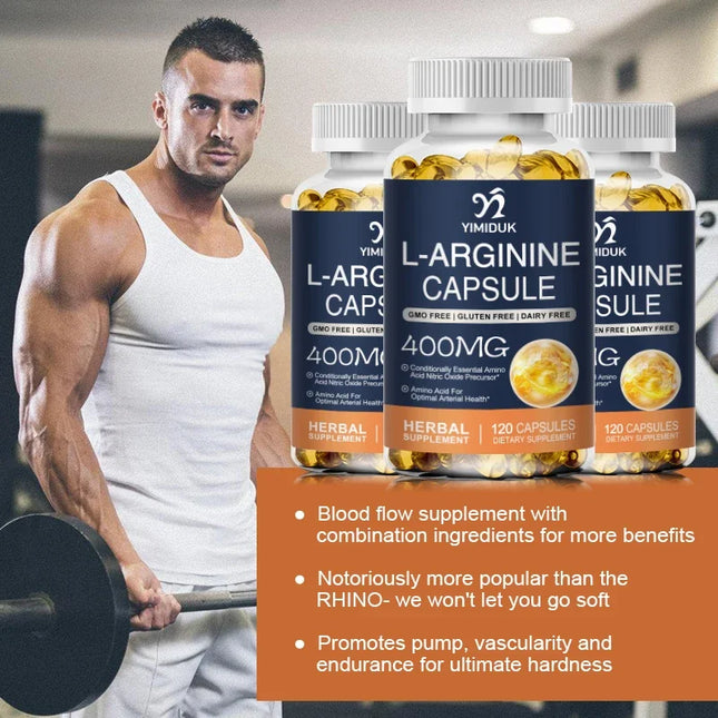 Buy 1 Get 1 Free! L-Arginine Supplement, Support Blood Flow, Energy & Heart Health, Pre-Workout Pump, Muscle Growth & Endurance