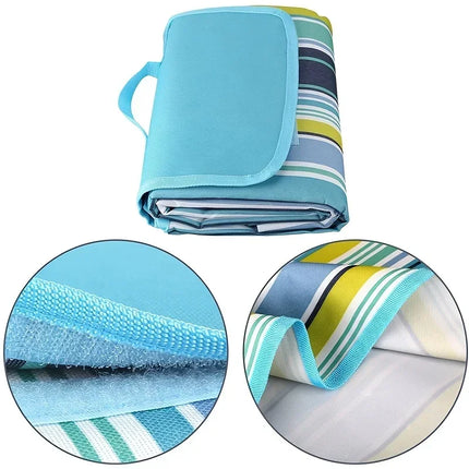 Outdoor Waterproof Camping Mat Sand Proof Portable Beach Blanket Foldable Lightweight Mats For Camping Beach Parks Picnic Mat