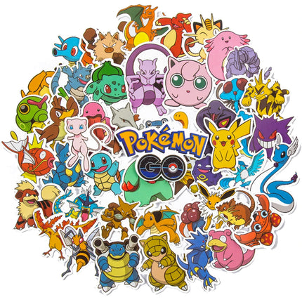 10/30/50pcs Cartoon Anime Pokemon Pikachu Stickers Cute Graffiti Decals Decoration DIY Skateboard Phone Bike Sticker Fun for Toy