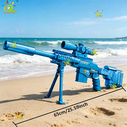 HUIQIBAO 2026 New Ultra-Cool Sniper Electric Water Gun, High-pressure, Multiple Shots, Large Capacity, Summer Beach