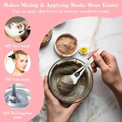 4pcs/Set DIY Face Mask Brush Set Multifunctional Soft Applicator Brushes Facial Mask Mud Application Women Beauty Skincare Brush