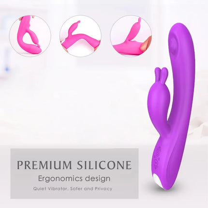Redshark Dual Motor Rabbit Vibrator Adult Sex Toy for Women Vagina Penis Dildo Massage Vibrating Female Pleasure Product