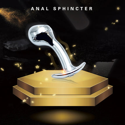 1pcs, Metal dildo anal plug, gem base butt plug, outdoor wear anchor close-fitting design, male and female masturbators, adult s