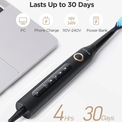 Fairywill Water Dental Flosser Teeth Portable Cordless USB Oral Irrigator Cleaner IPX7 Waterproof Electric Toothbrush Set Home