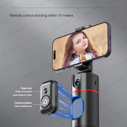 AXNEN P02 360 Rotation Follow-up Gimbal Stabilizer Monopod Desktop Tracking Gimbal with Remote for Phone Live Photography