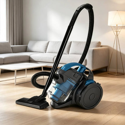 Corded Canister Vacuum Cleaner Transparent Dust Bin Bagless Canister Vacuum Long Flexible Hose Extension Tubes