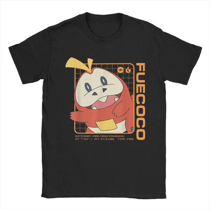 Summer New Original Pokémon Cartoon Printed T-Shirt Men's and Women's American Large Size Trend Loose Casual Short Sleeve