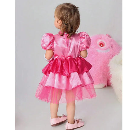 Baby Infant Pink Super Princess Girl Tutu Dress Halloween Costume Princess Peach Toddler Girl Costume Coslin