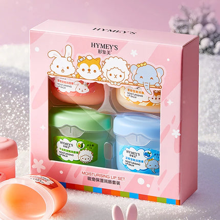 6pcs/box Fruits Lip Balm Set Moisturizing Lip Plumper Anti-Cracking Hydrating Lipstick Makeup Base Nourishing Lip Care