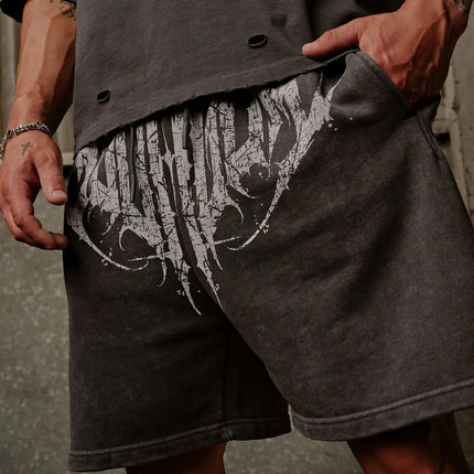 Men Athletic Printed Sports Shorts - Fitness Leisure Outdoor Knee Length / Short Sport Homme Imprimé - Fitness Loisir