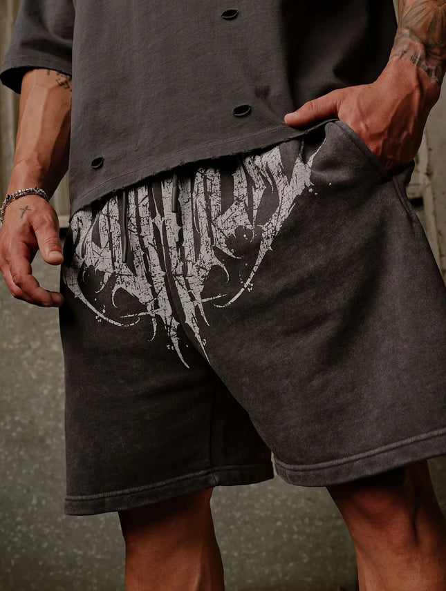 Men Athletic Printed Sports Shorts - Fitness Leisure Outdoor Knee Length / Short Sport Homme Imprimé - Fitness Loisir