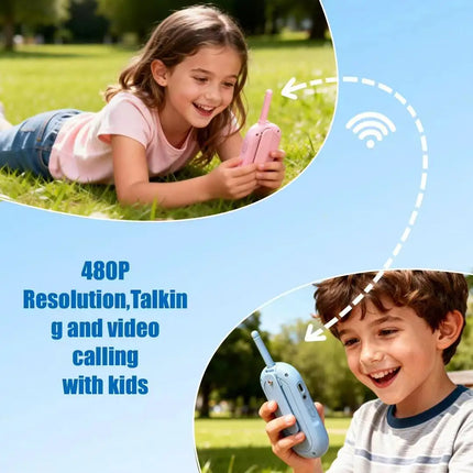 Children's Walkie-Talkie and Camera 2-in-1 Toy, High-Definition Photo and Video Recording, Parent-Child Outdoor Communication   Portable USB Charging Educational Toys
