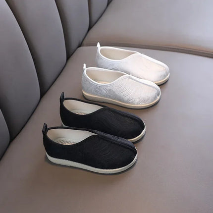 Chinese Style Children Hanfu Shoes Fashion Boys Traditional Casual Embroidered Shoes Versatile Loafers Kids Beijing Cloth Shoes