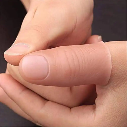 2pcs Finger Magic Trick Disappearing Silk Fake Thumb Tip Reality Magician Close Up Stage Show Prop Prank Toy Red Silk Magic Prop
